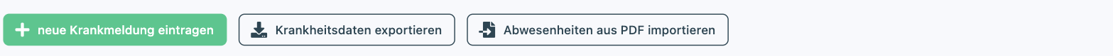 Button-Leiste mit dem Button Abwesenheiten aus PDF importieren