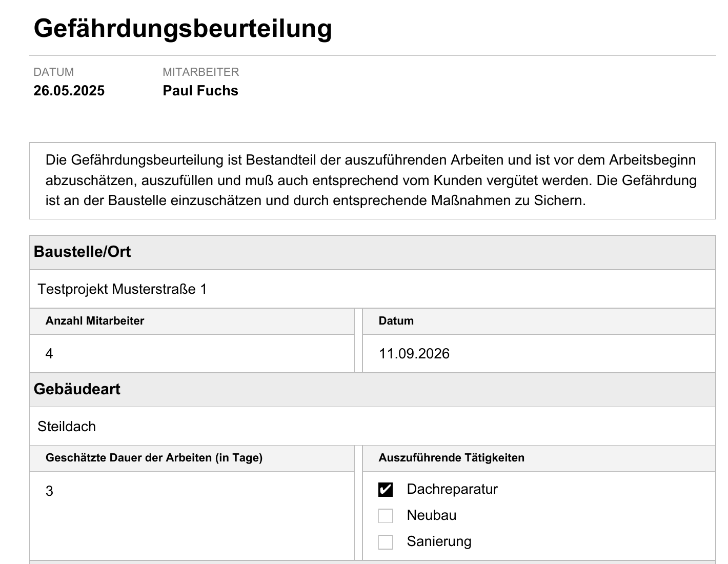 Textfelder, Zahl, Datum und Auswahlliste im neuen Design